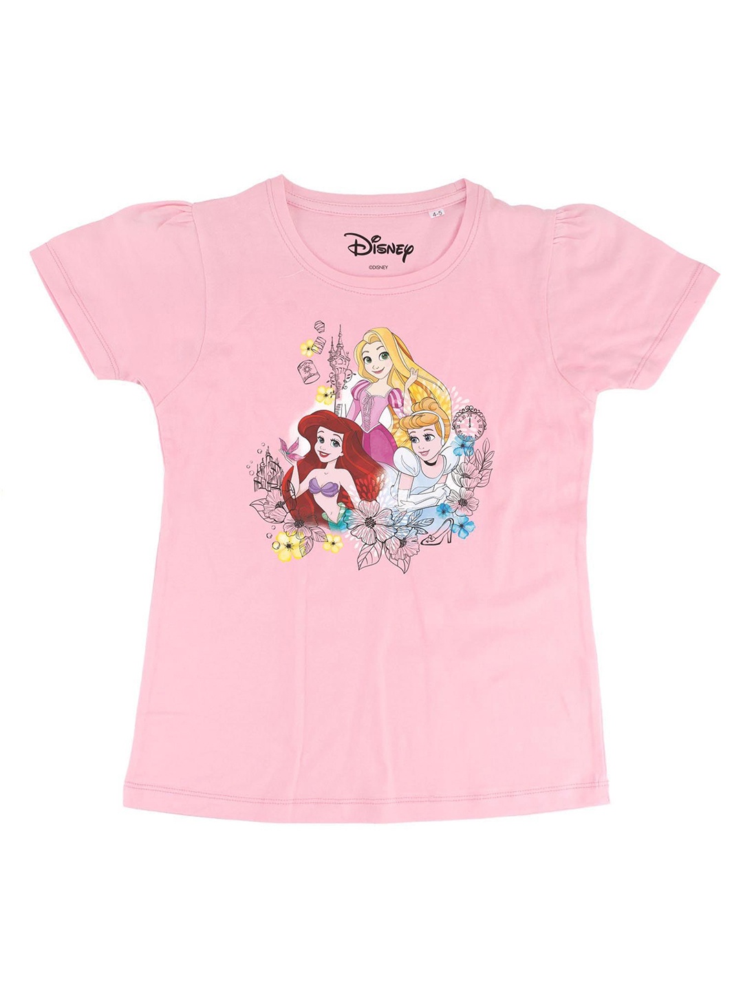 

Disney by Wear Your Mind Girls Pink Disney Princess Regular Top