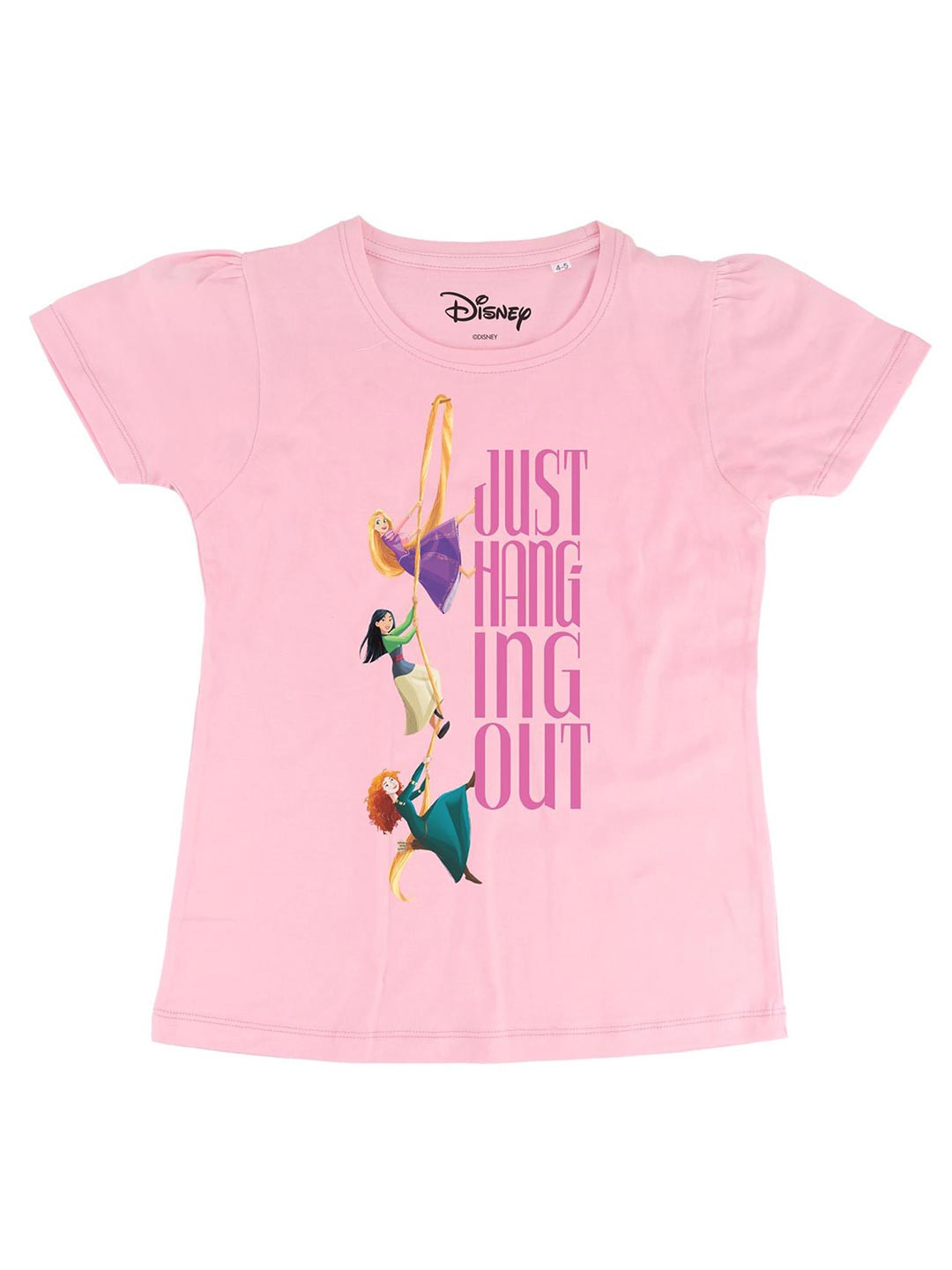 

Disney by Wear Your Mind Girls Pink Regular Top