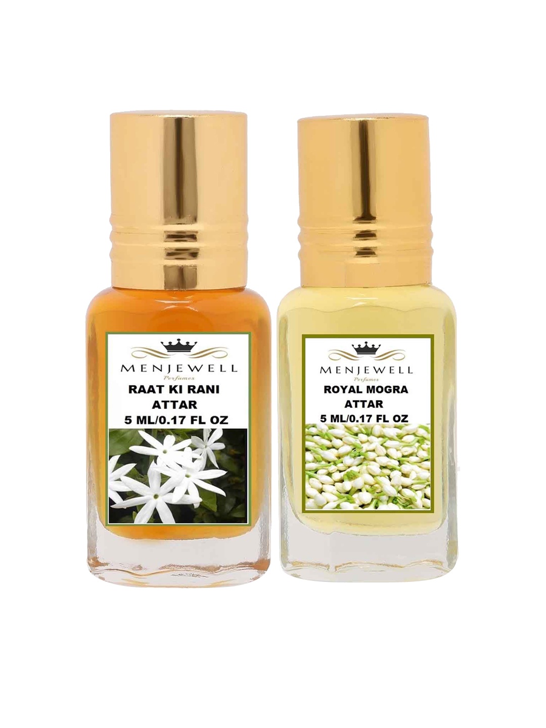

Menjewell Unisex Raat Ki Rani Pack of 2 Royal Mogra Attar, Transparent