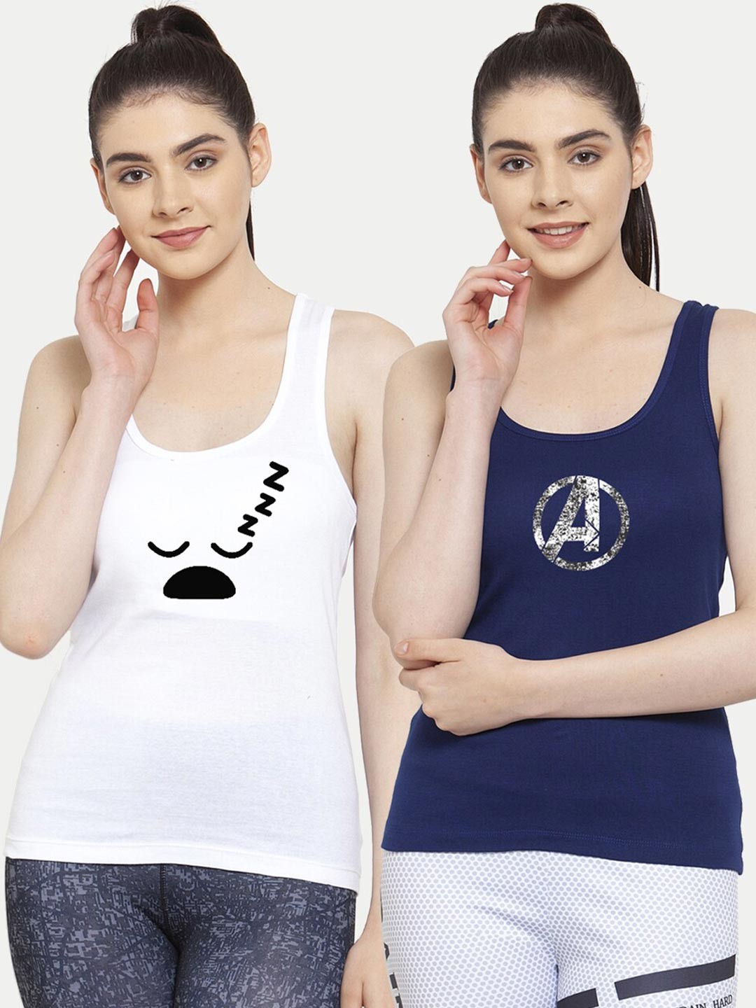 

Friskers Women Pack of 2 Tank Top, White