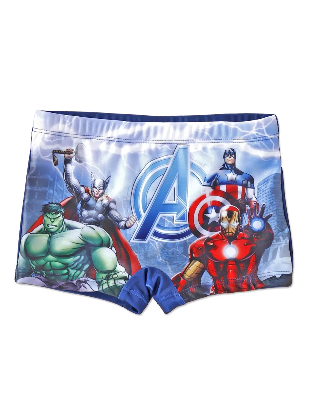 

Marvel Boys Blue & Red Blue & Red Avengers Printed Swim Bottoms