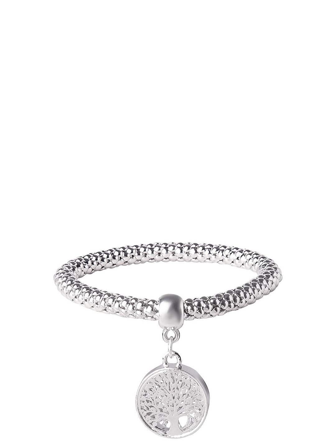

Moon Dust Women Silver-Toned & White Brass Charm Bracelet