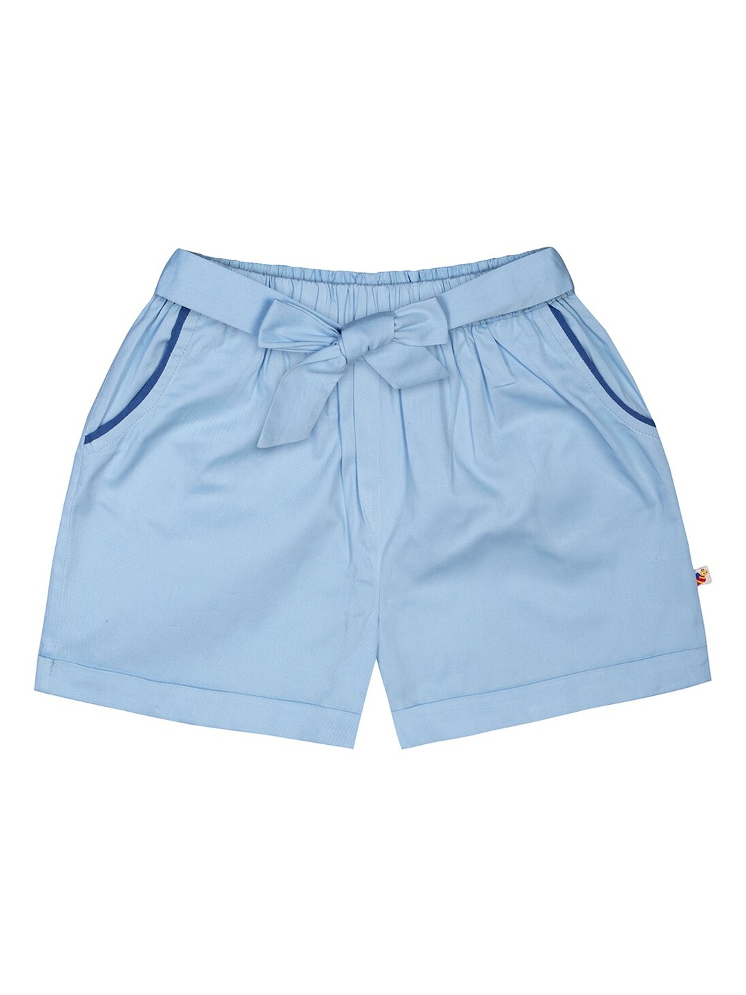 

Budding Bees Girls Blue Solid Mid-Rise Regular Shorts