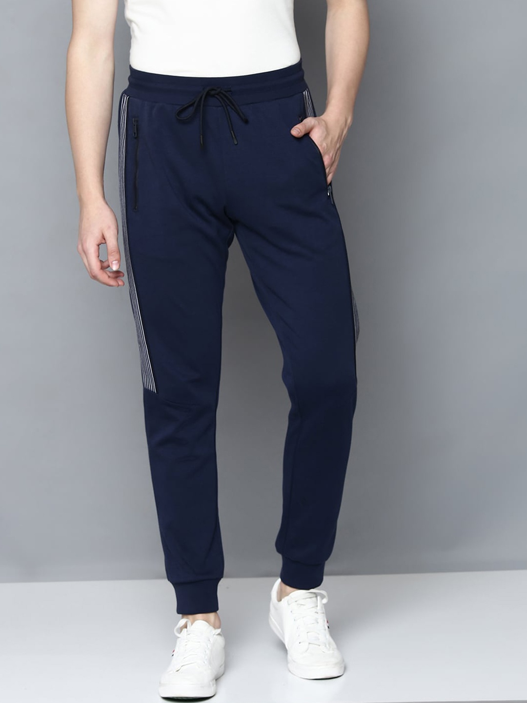 

Antony Morato Men Navy Blue Solid Track Pants