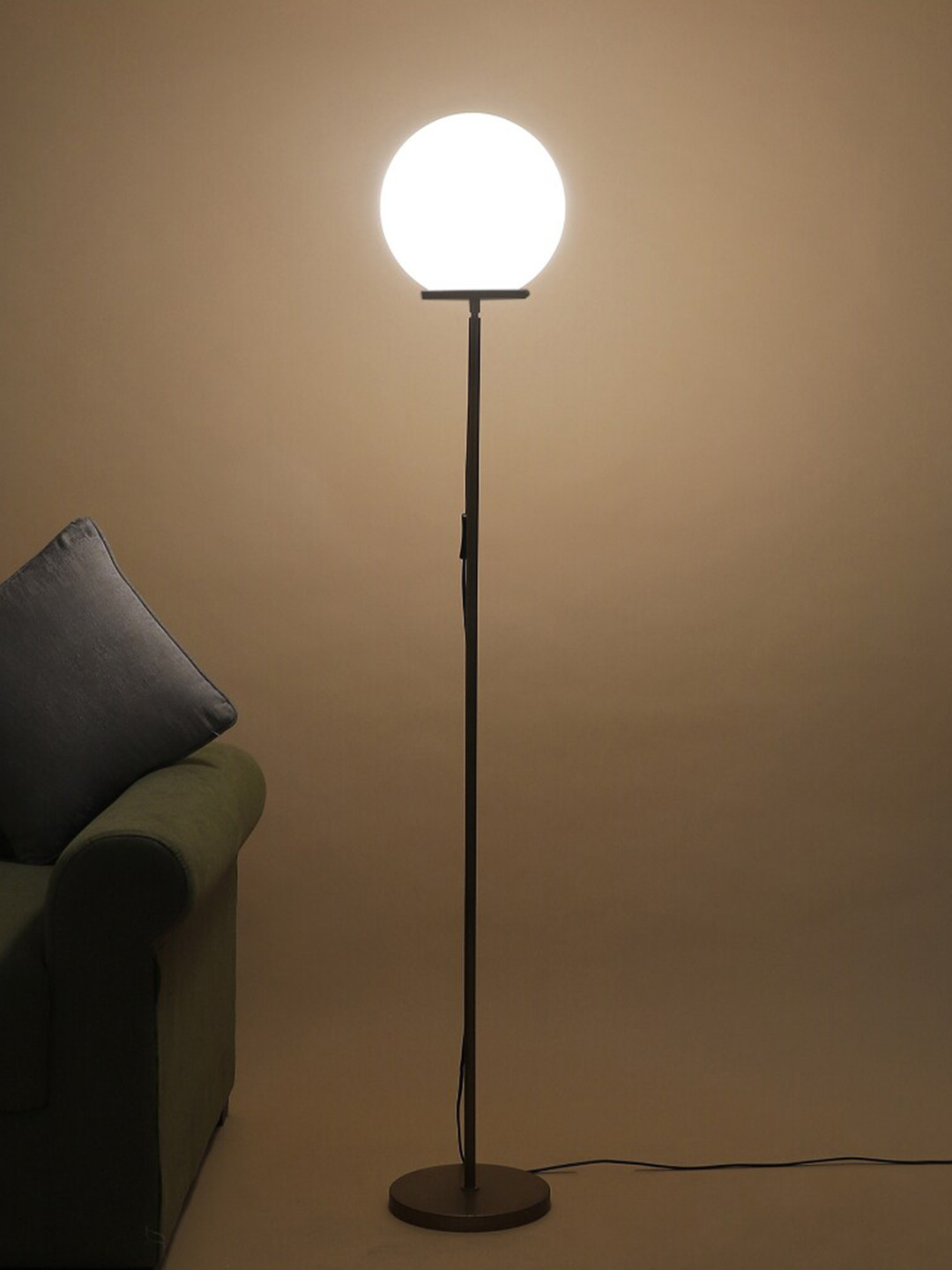 

SANDED EDGE Black & White Contemporary Floor Torchiere Lamp