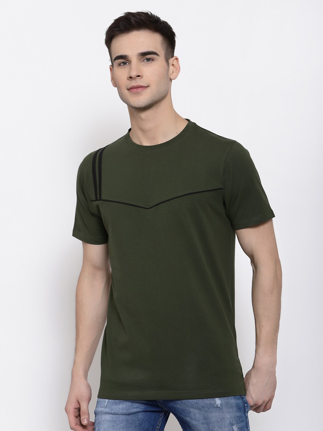 

513 Men Olive Green T-shirt