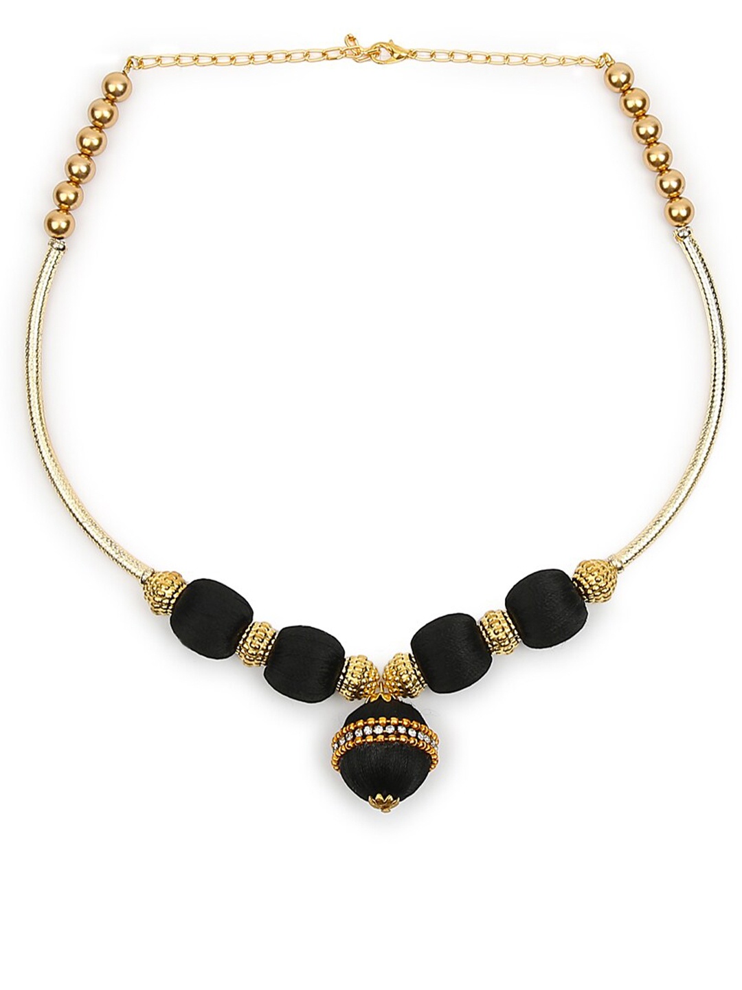 AKSHARA Black & Gold-Toned Handcrafted Necklace