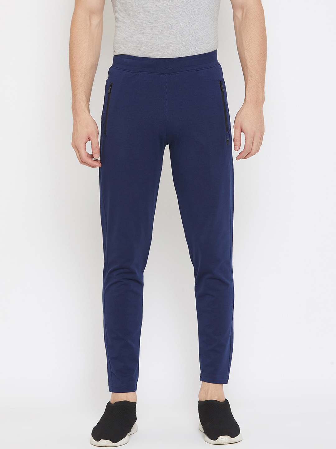 

Okane Men Blue Solid Track Pants