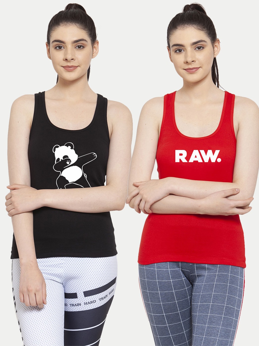 

Friskers Women Pack of 2 Tank Top, Black