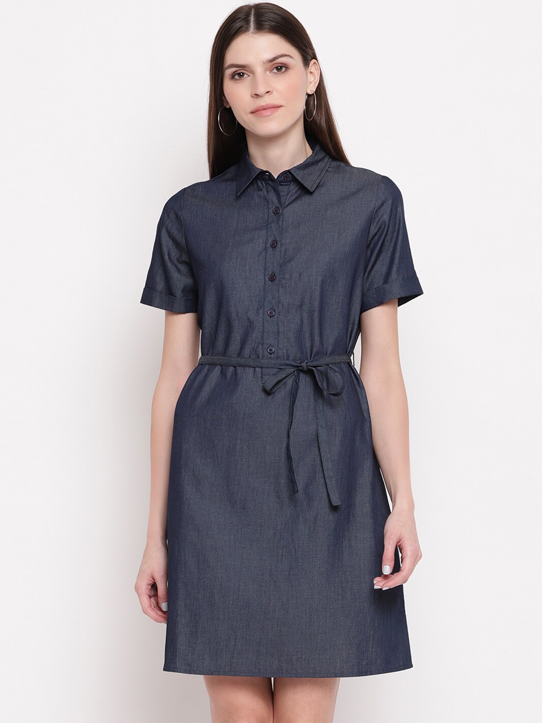 

sandy AND ritz Women Navy Blue A-Line Dress