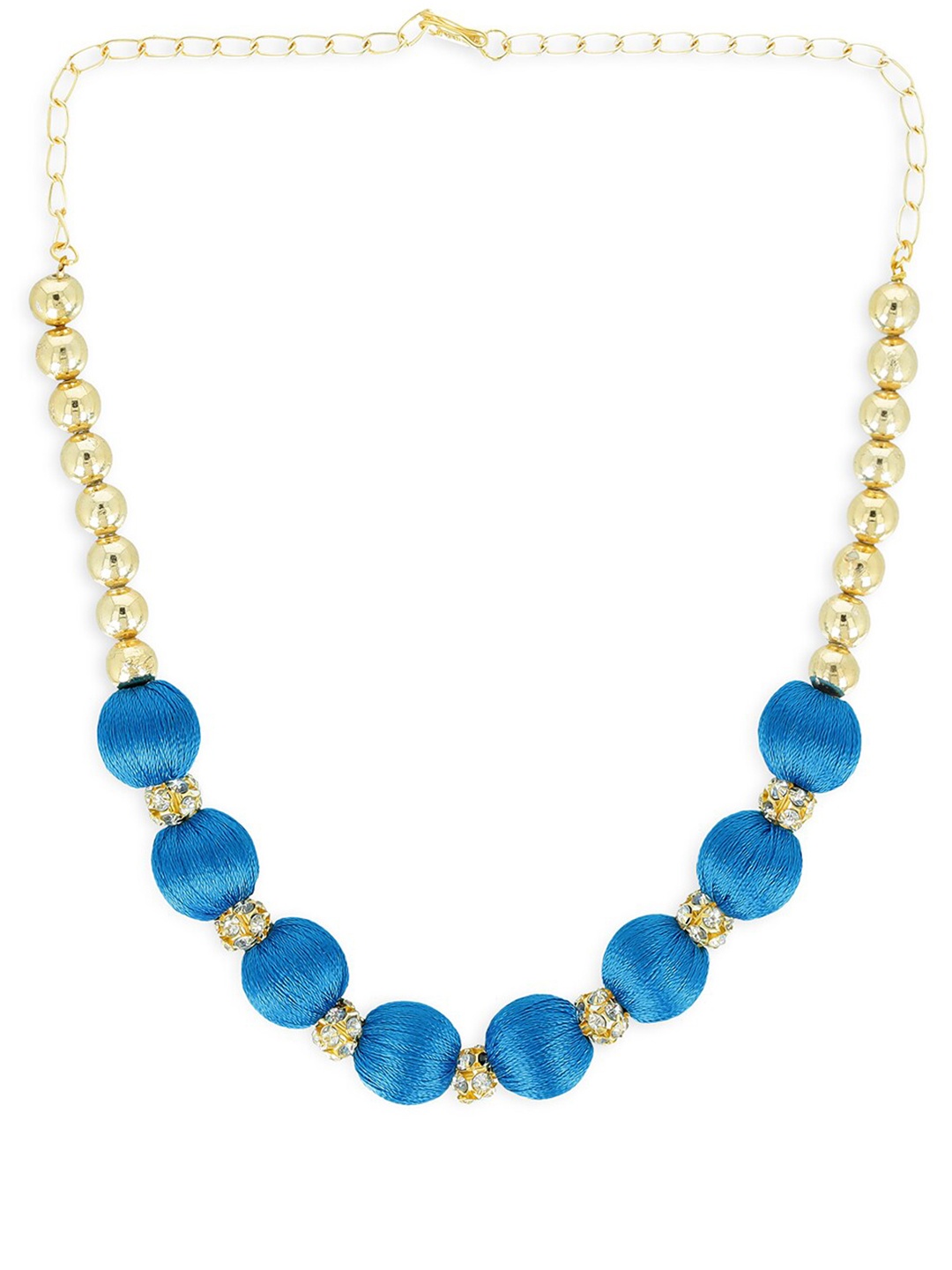 

AKSHARA Blue & Gold-Toned Choker Necklace