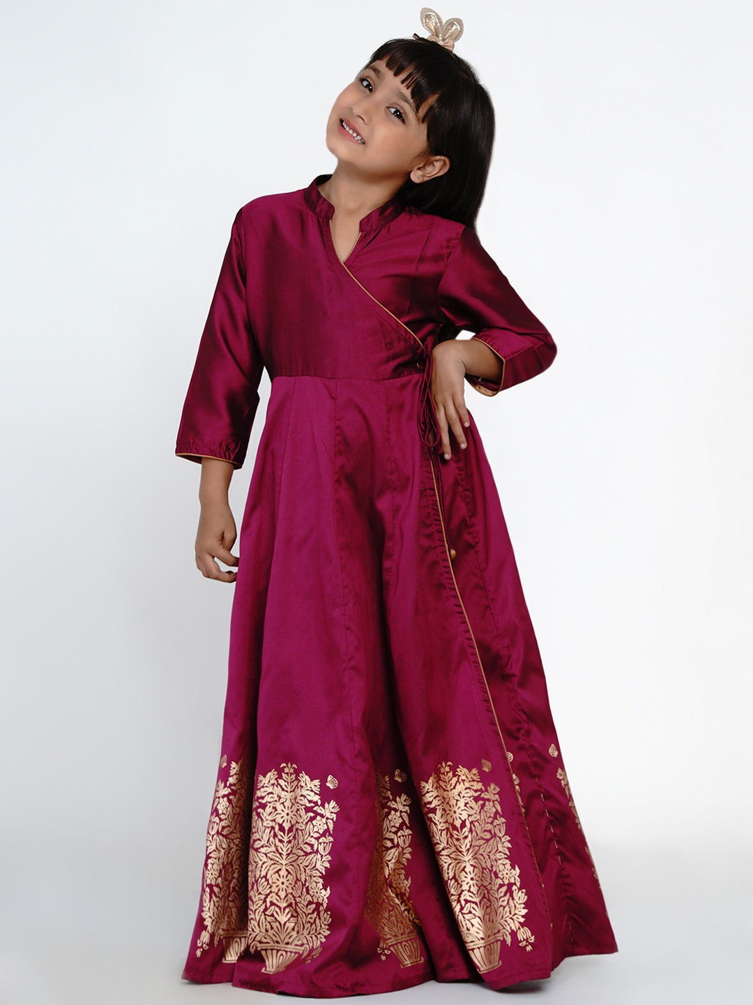 

Bitiya by Bhama Burgundy Flared Maxi Dress