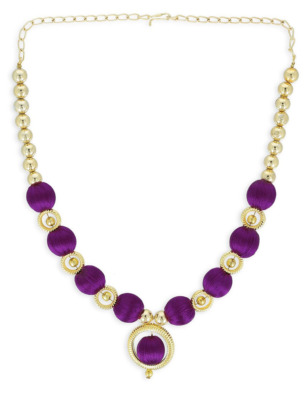 

AKSHARA Purple & Gold-Toned Necklace