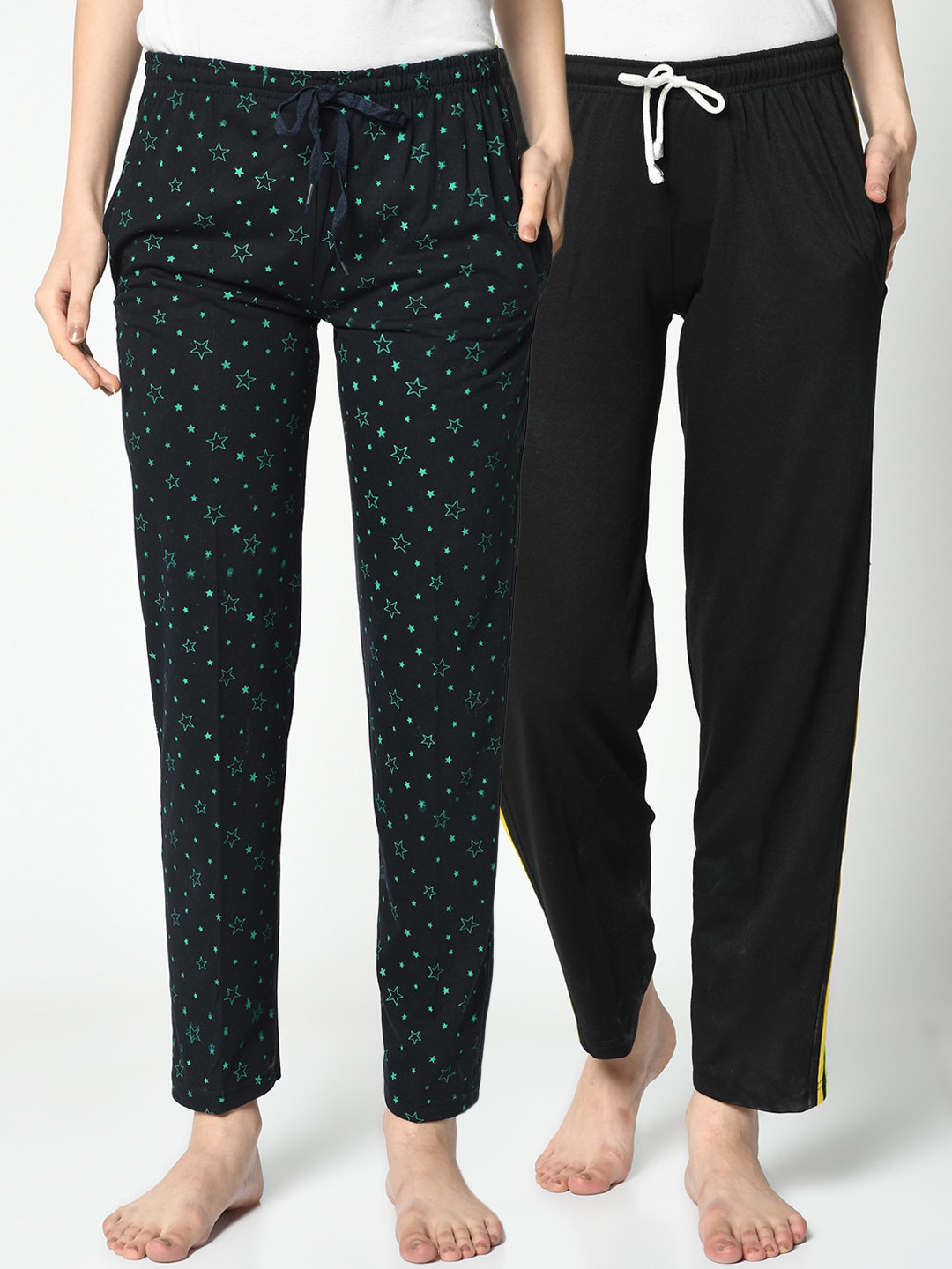 

VIMAL JONNEY Women Pack of 2 Lounge Pants, Navy blue