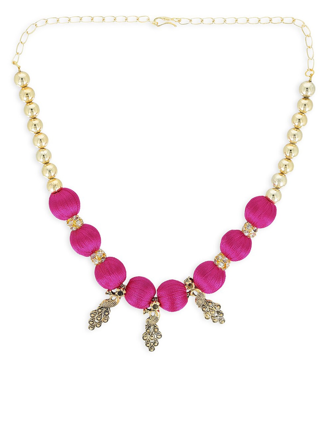 

AKSHARA Pink & Gold-Toned Choker Necklace