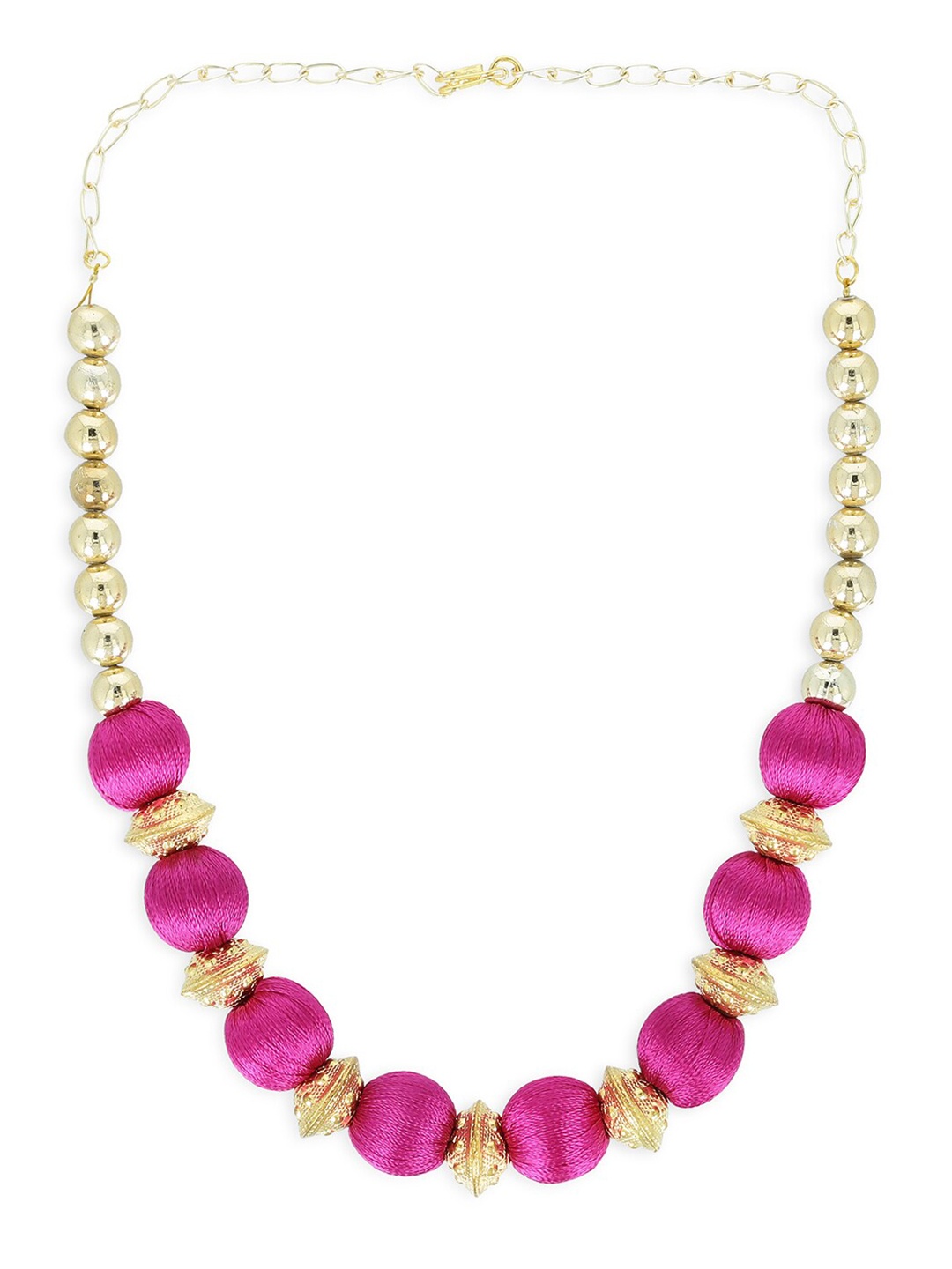 AKSHARA Pink & Gold-Toned Choker Necklace