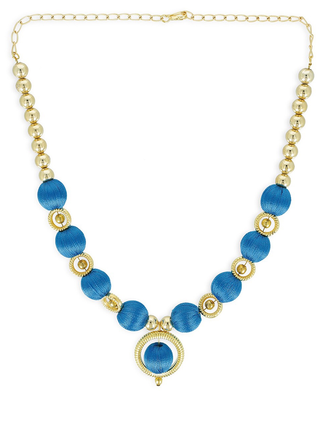 

AKSHARA Blue & Gold-Toned Choker Necklace