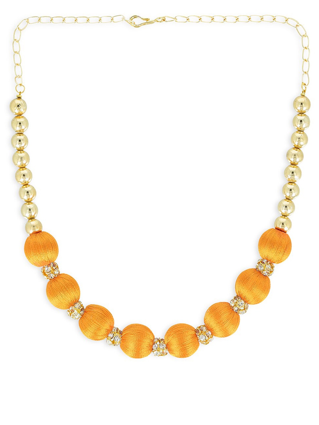 AKSHARA Gold-Toned & Yellow Choker Necklace