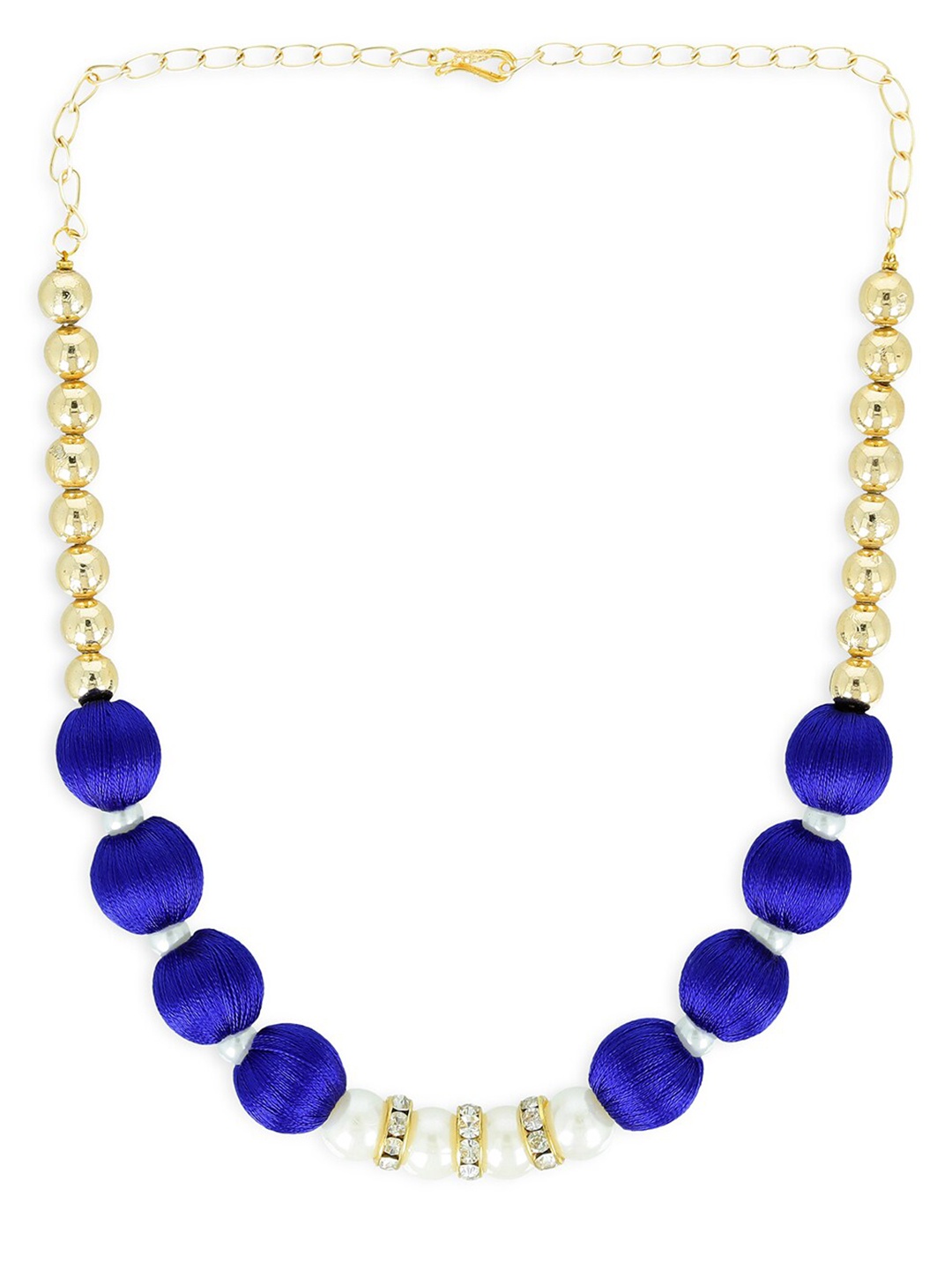 

AKSHARA Blue & Gold-Toned Choker Necklace