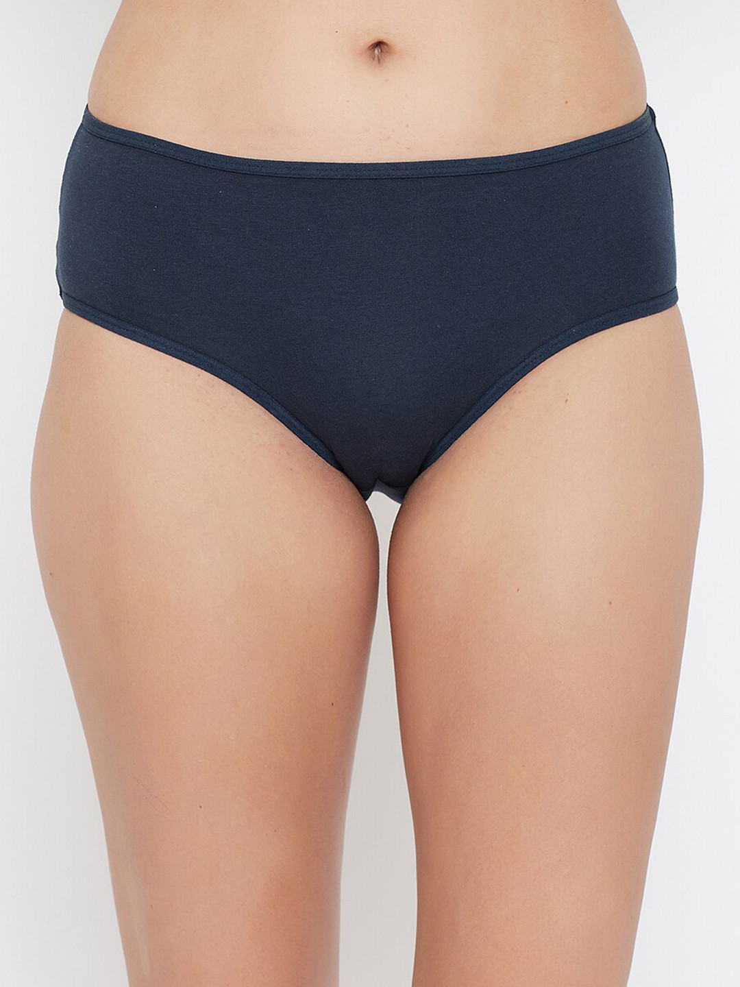 

Clovia Women Navy Blue Solid Cotton Hipster Briefs PN3310U08S