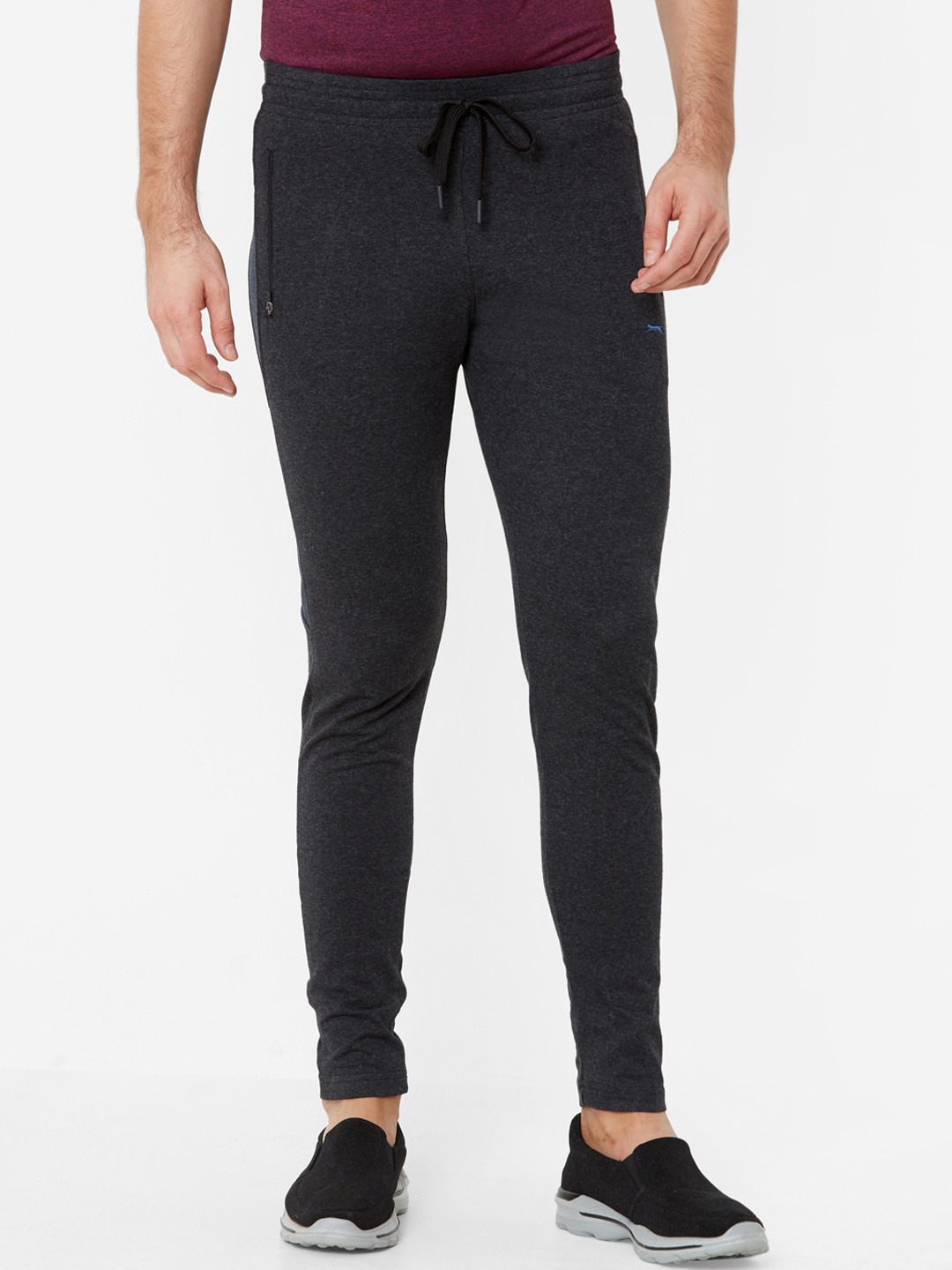

Black Panther Men Grey Solid Slim-Fit Track Pants
