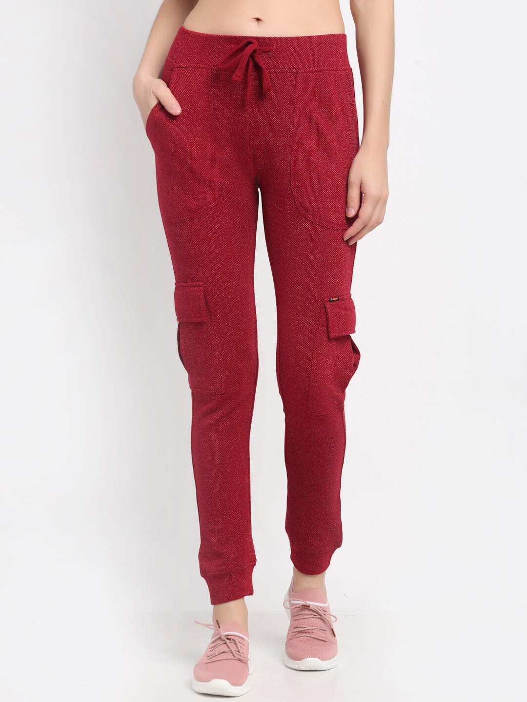 

Club York Women Maroon Solid Straight-Fit Joggers