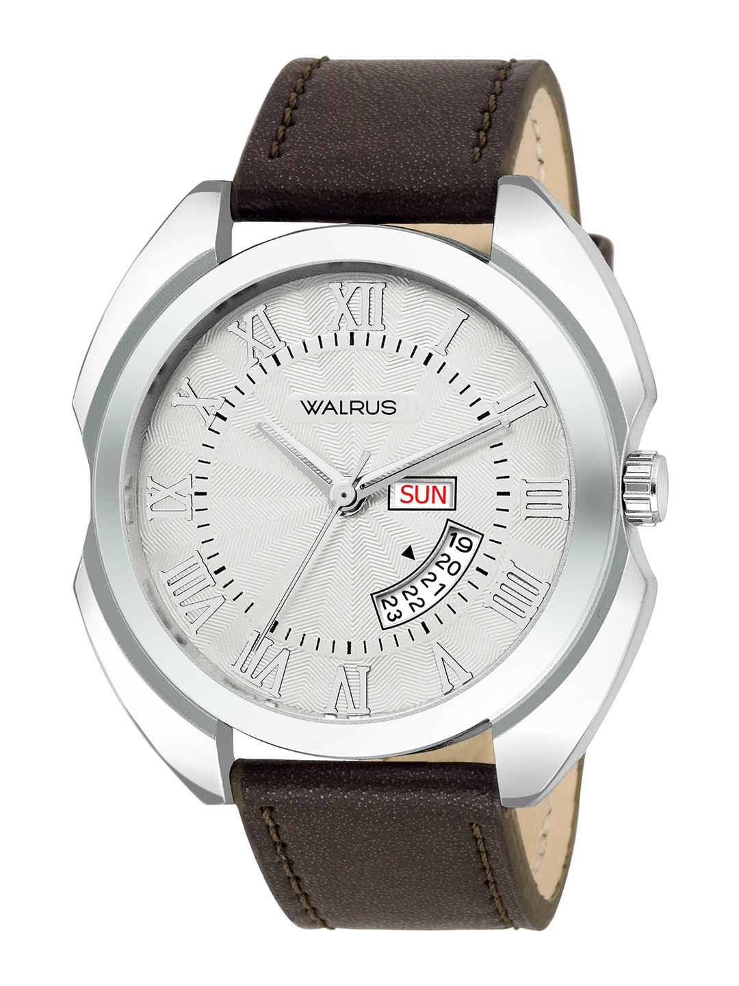 

Walrus Men White Dial & Brown Straps Analogue Watch WWTM-INC-XV-010907