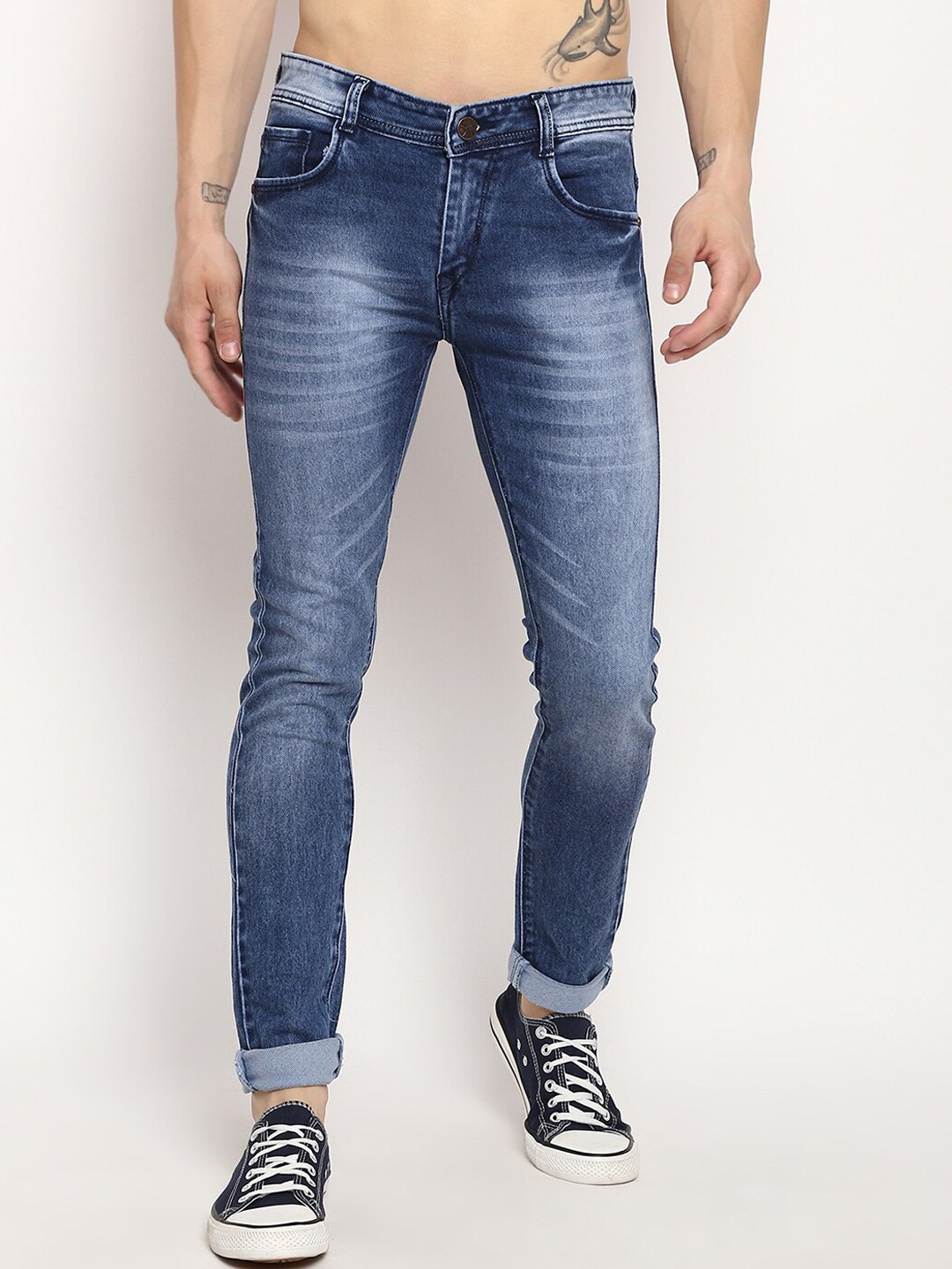 

V2 Value & Variety Men Blue Heavy Fade Jeans