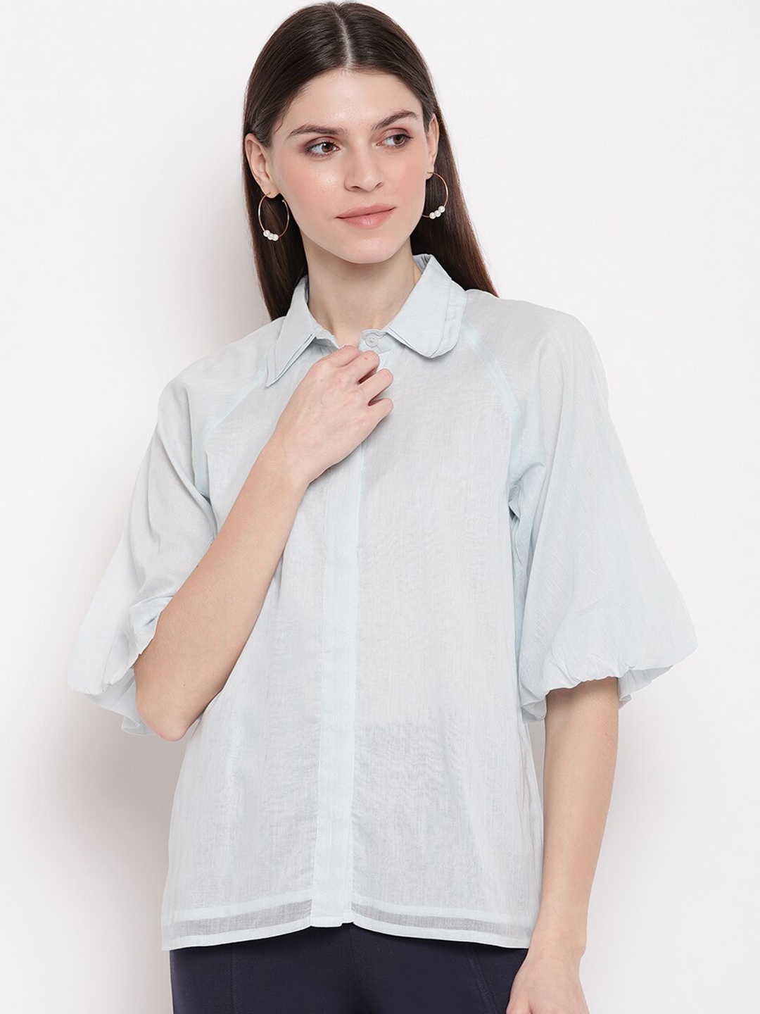

sandy AND ritz Women Blue Sustainable Casual Shirt