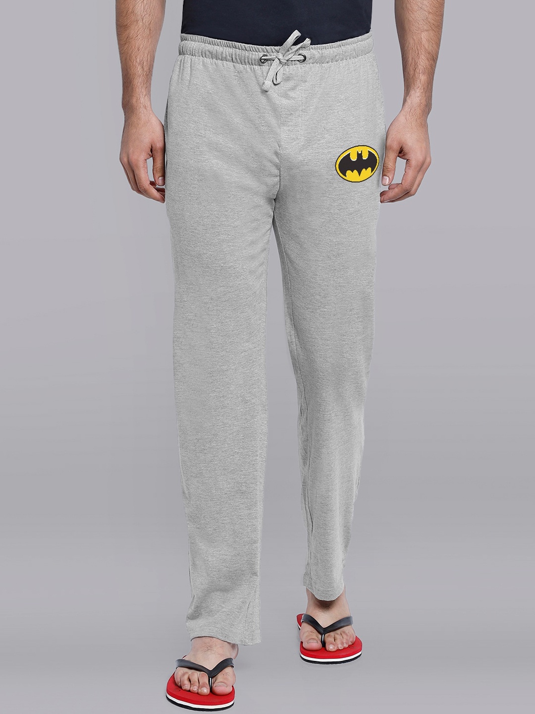 

Free Authority Men Grey Melange Batman Printed Lounge Pants