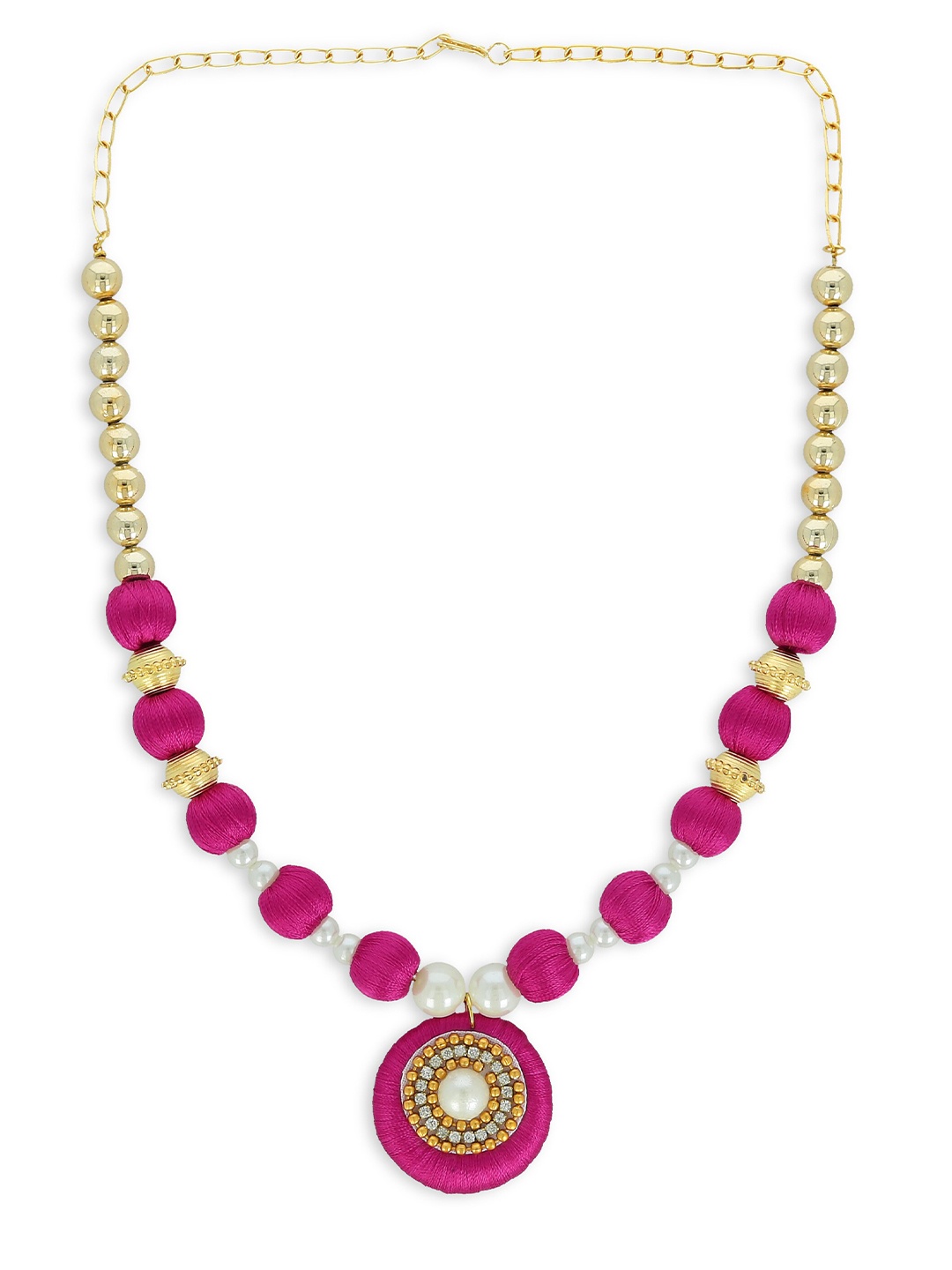 

AKSHARA Pink & White Choker Necklace