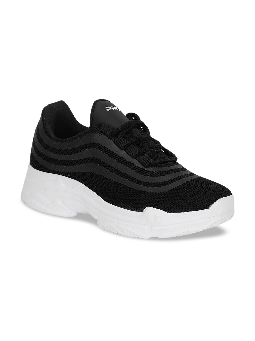 

Khadims Women Black Woven Design Sneakers