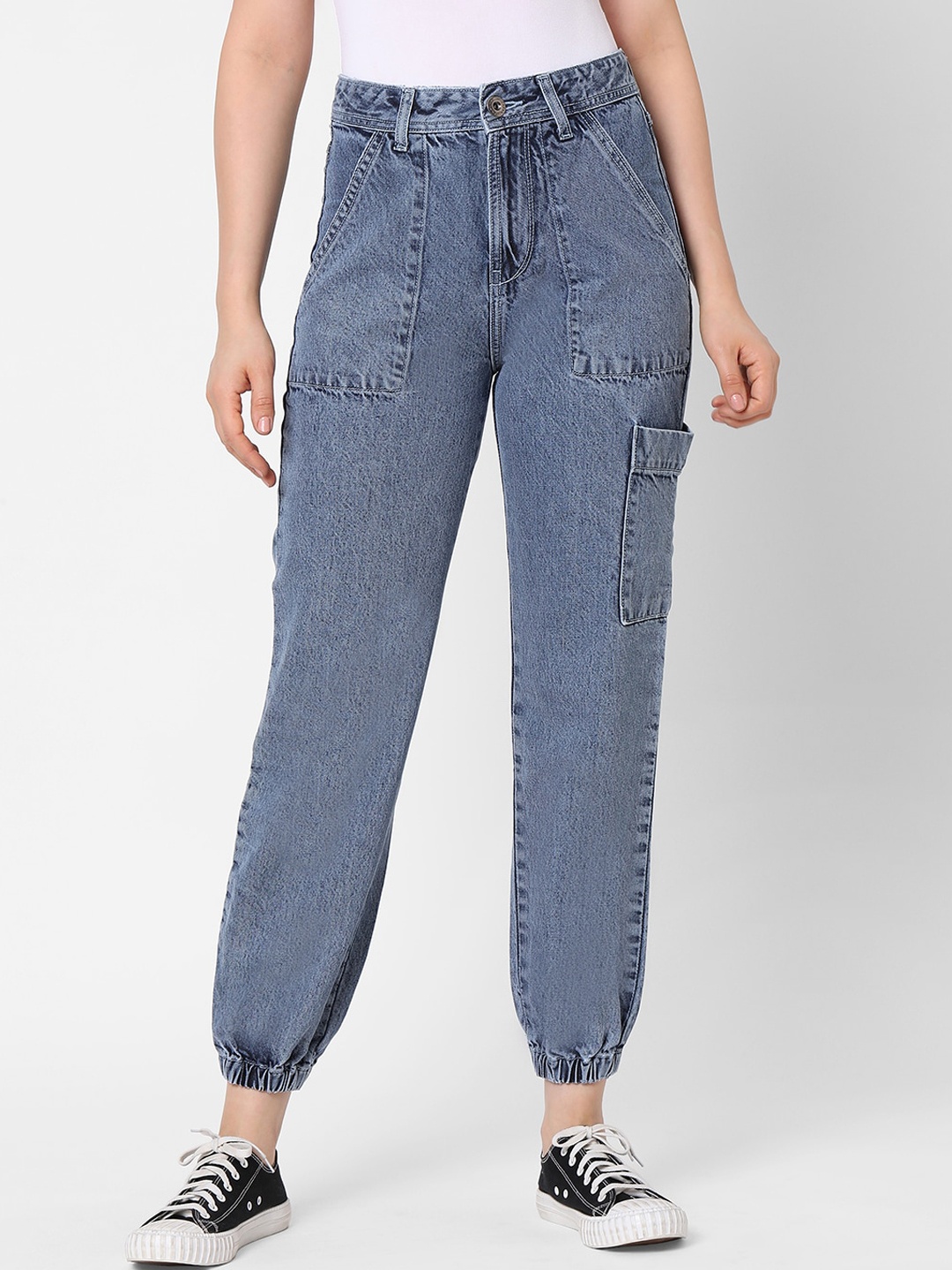 

TARAMA Women Blue Cotton Jogger Jeans