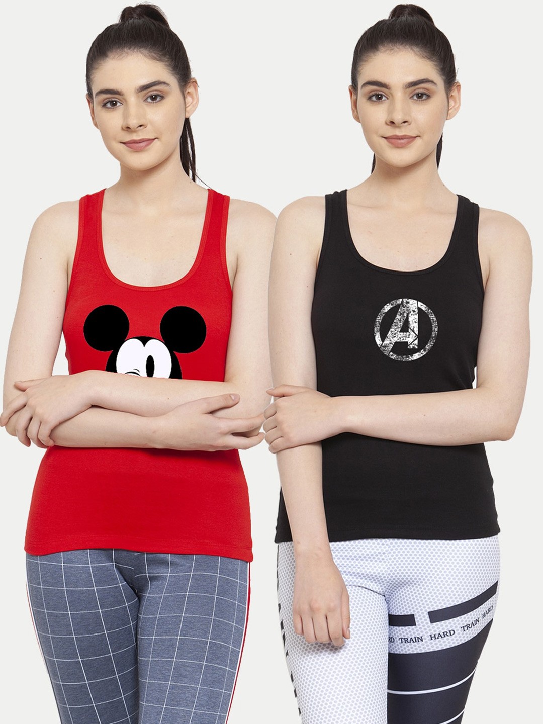 

Friskers Red & Black Pack of 2 Tank Top