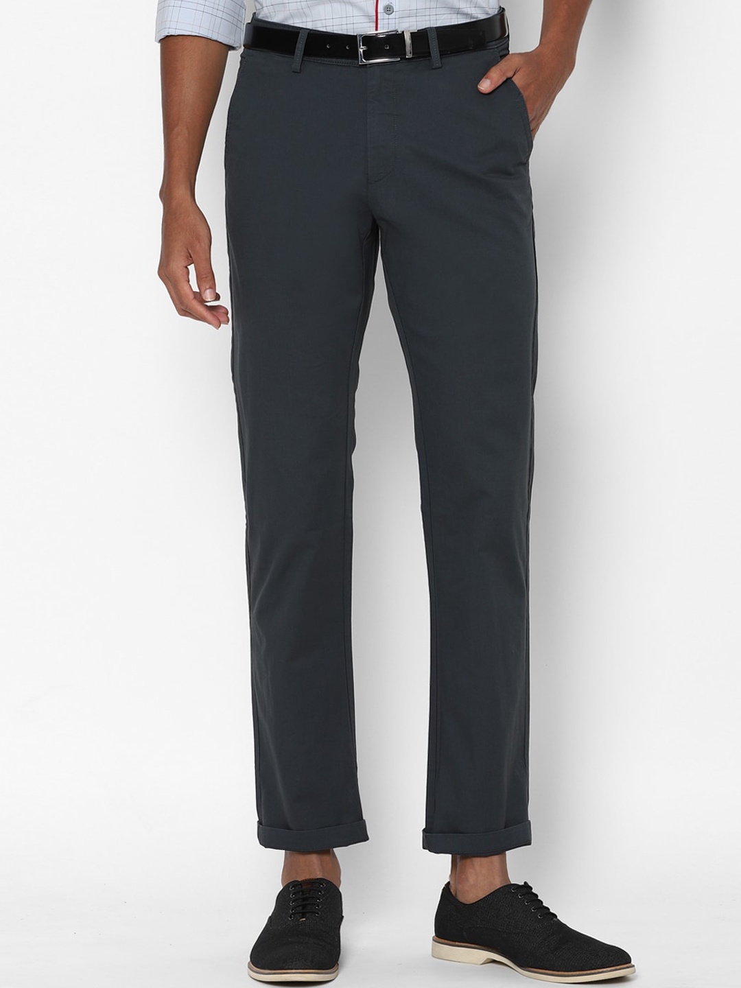 

Allen Solly Men Grey Trousers