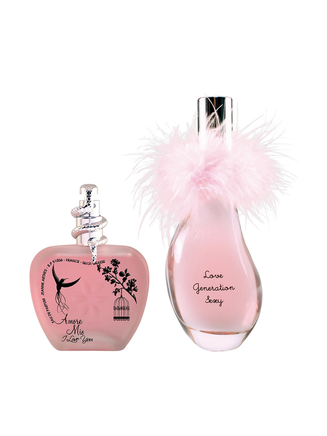 

Jeanne Arthes Set of 2 Love Generation Sexy + Amore Mio I Love You Eau de Parfum Combo Set, Transparent