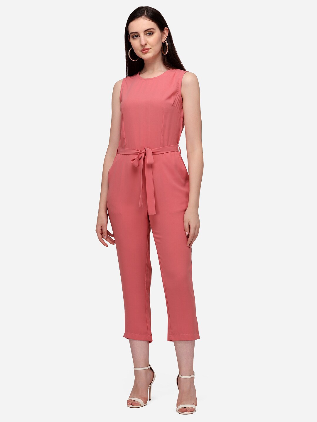 

Fbella Pink Capri Jumpsuit