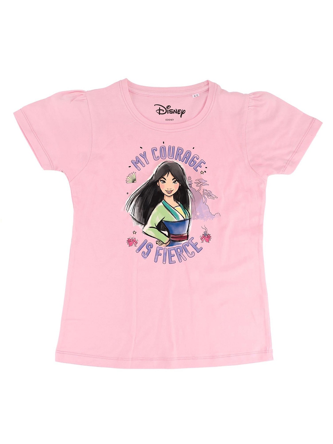 

Disney by Wear Your Mind Girls Pink & Blue Regular Top