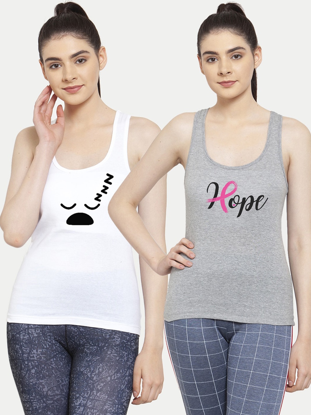

Friskers Women Pack of 2 Tank Top, White