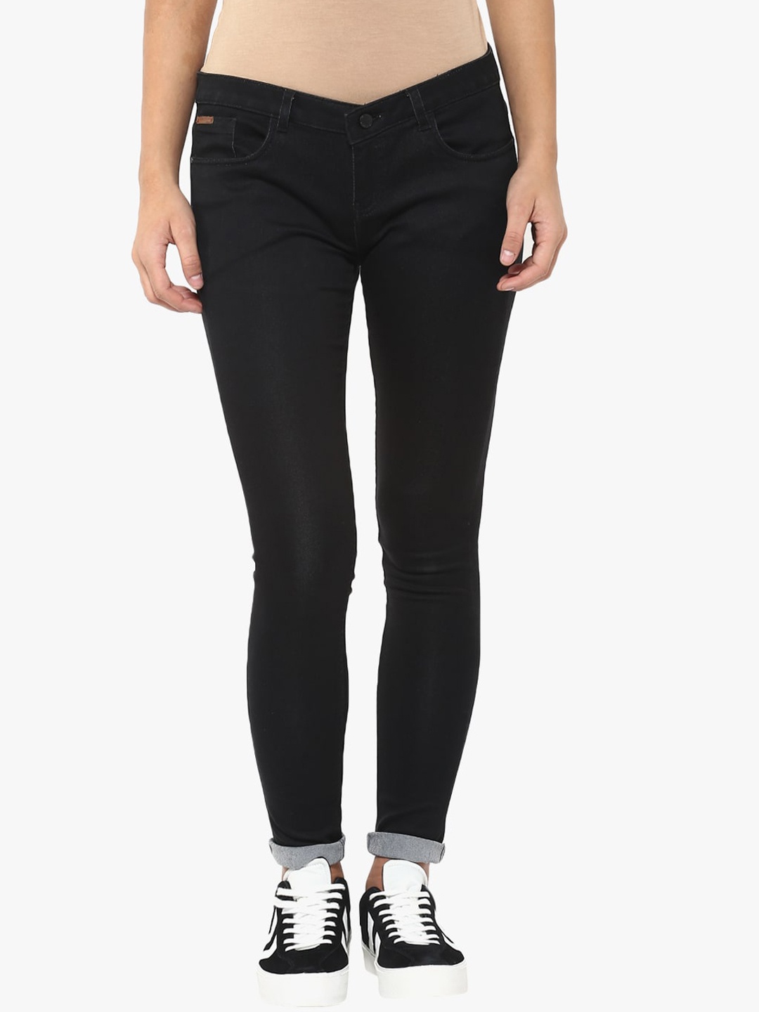 

Crimsoune Club Women Black Skinny Fit Jeans