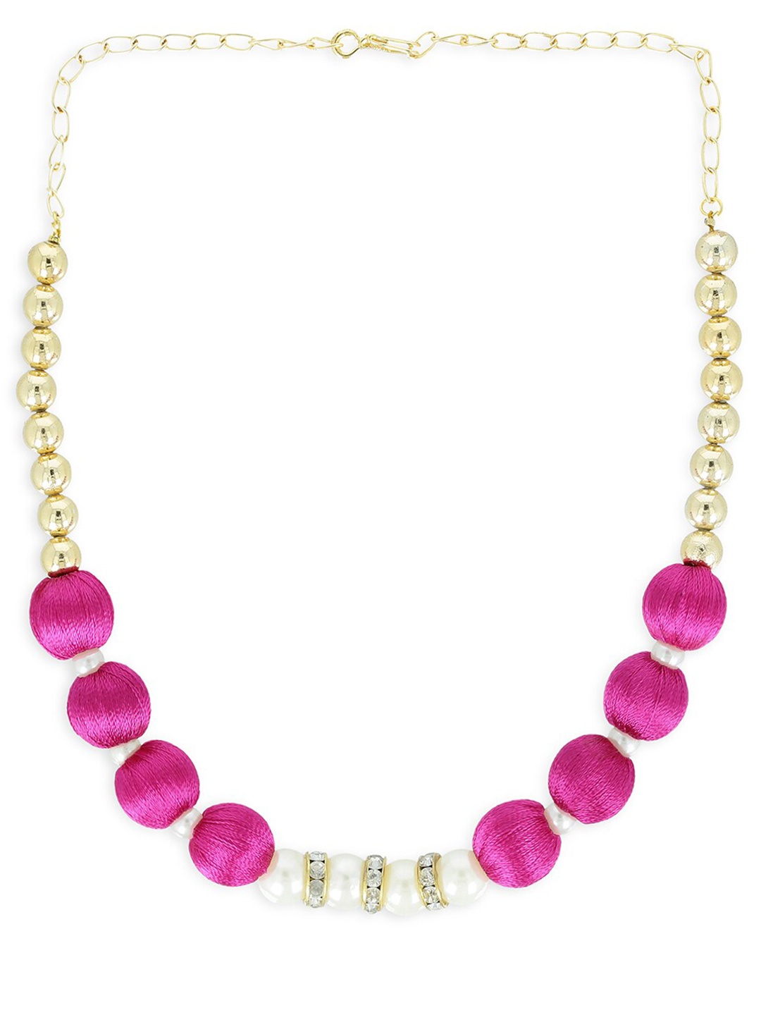 

AKSHARA Pink & Gold-Toned Choker Necklace