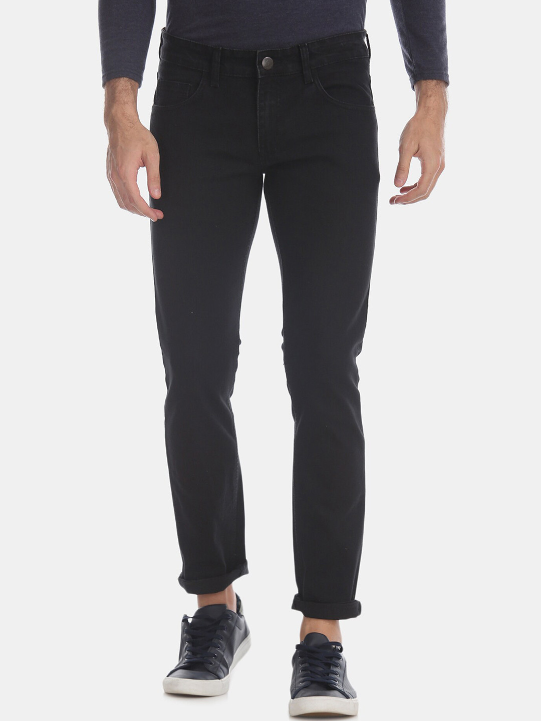 

Newport Men Black Skinny Fit Low-Rise Jeans