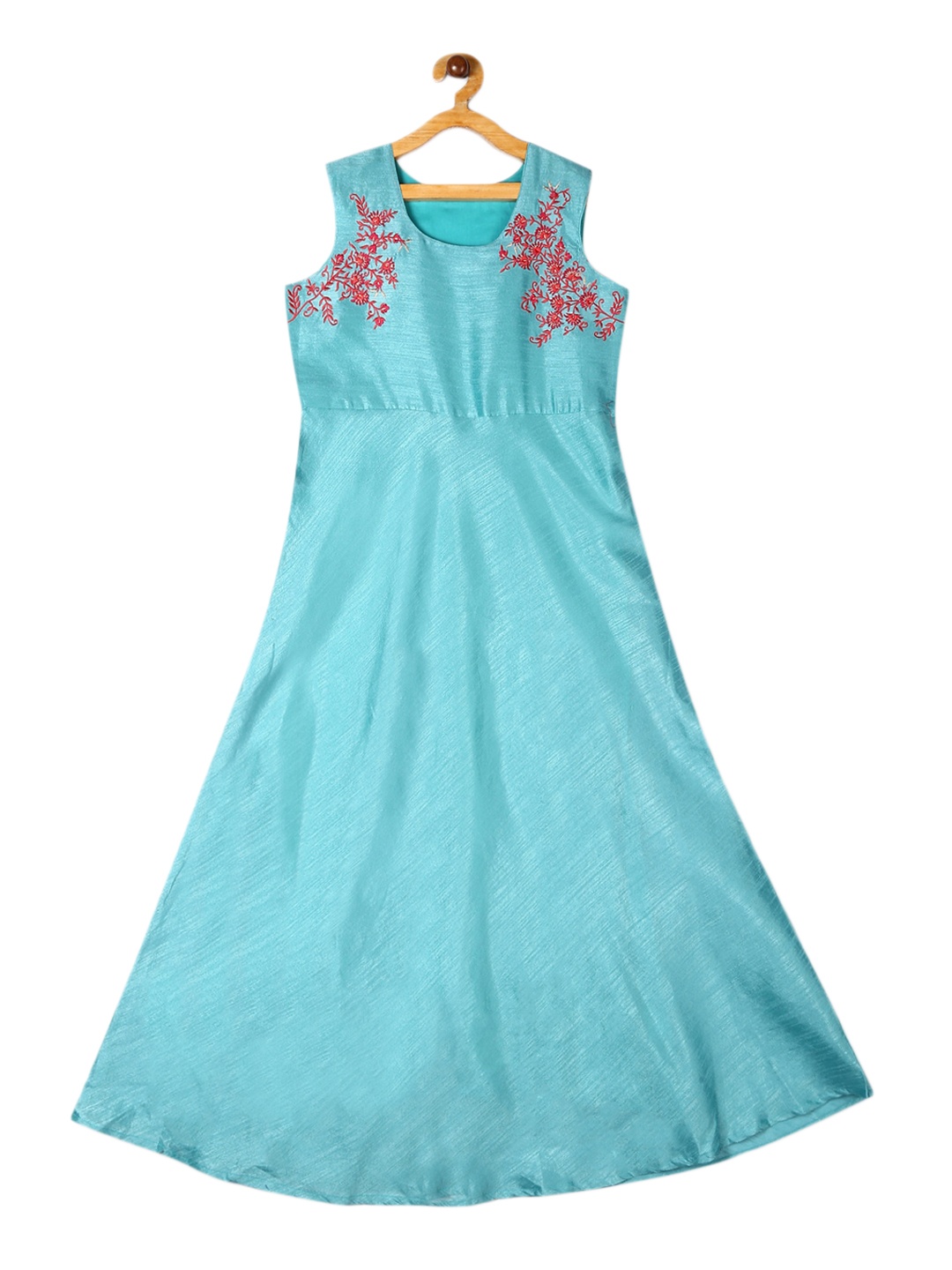 

Karigari Girls Turquoise Blue Maxi Dress