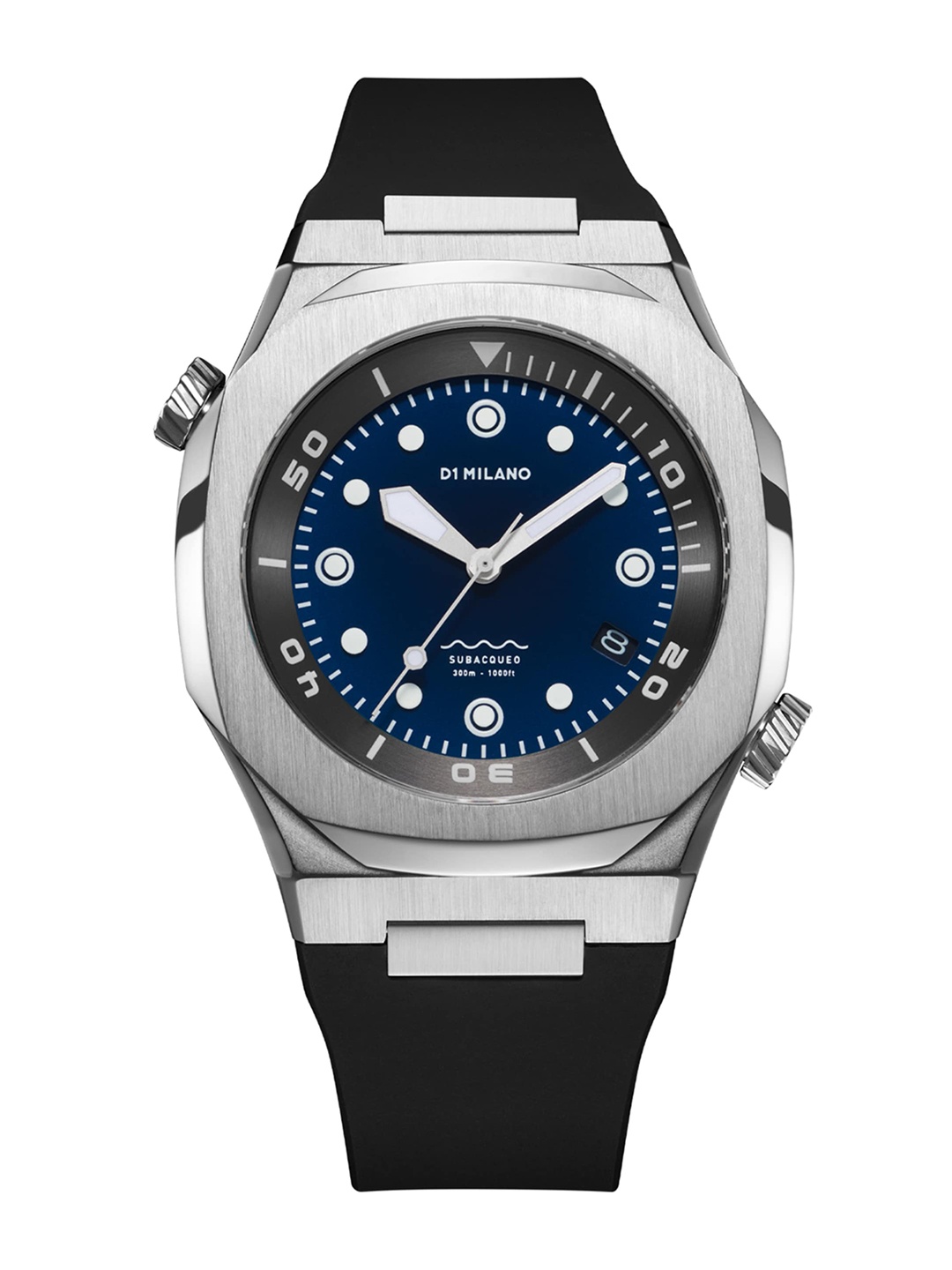 

D1 Milano Men Brass Embellished Dial & Silicon Straps Analogue Watch DVRJ02, Blue