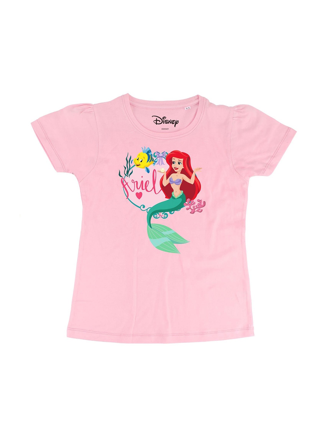

Disney by Wear Your Mind Girls Pink Disney Princess Regular Top