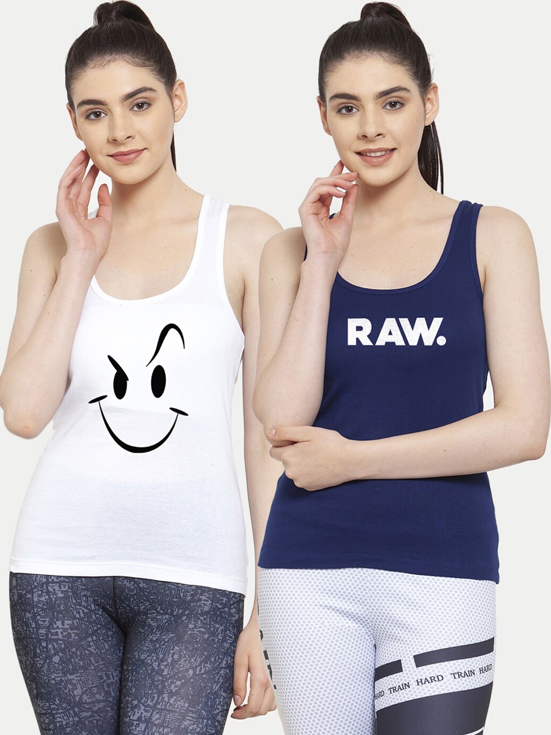 Friskers Women Pack of 2 Tank Top, White