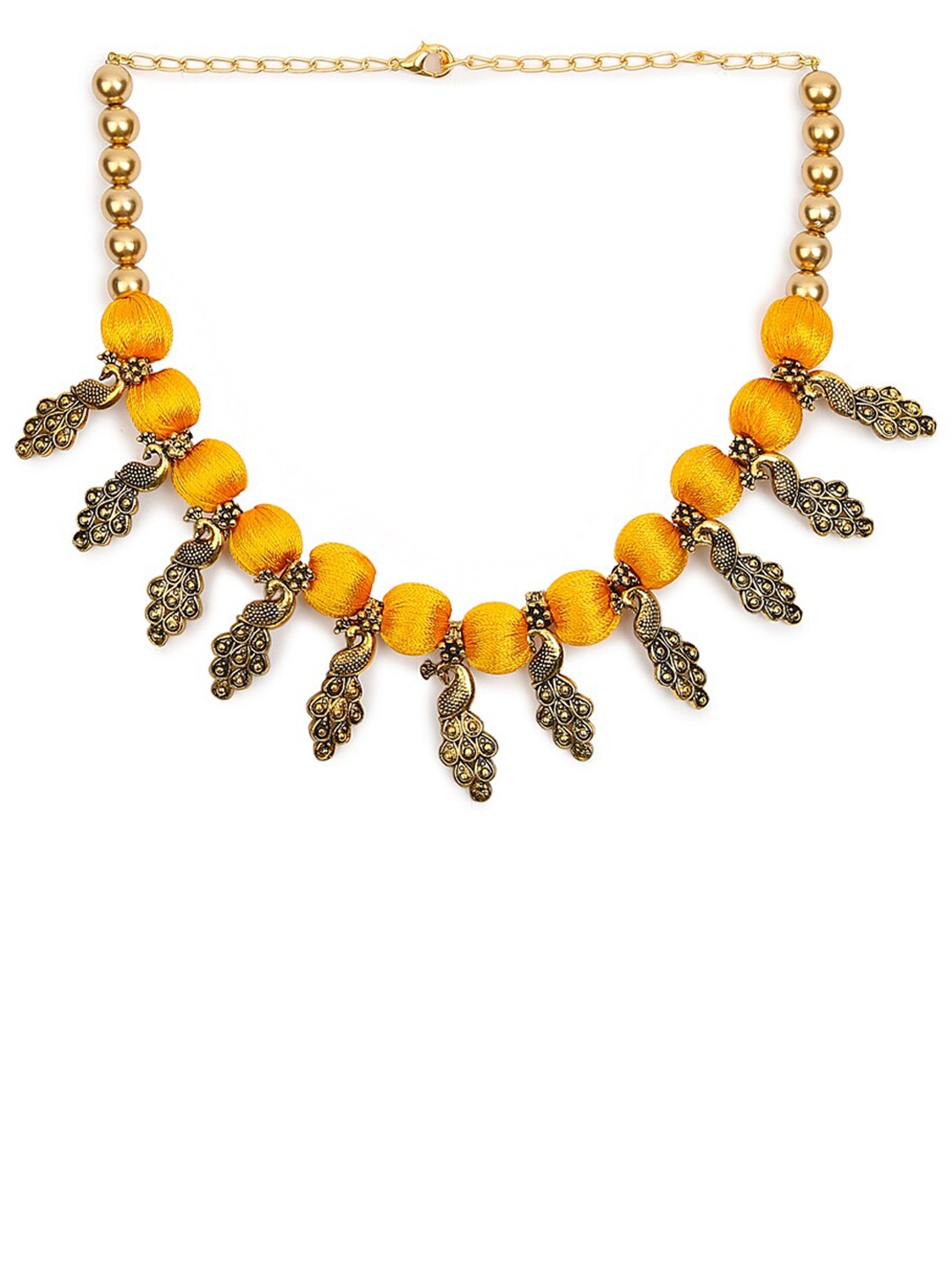 

AKSHARA Gold-Toned & Yellow Choker Necklace
