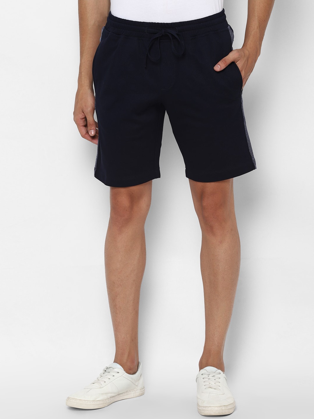 

Allen Solly Men Navy Blue Slim Fit Mid-Rise Regular Shorts
