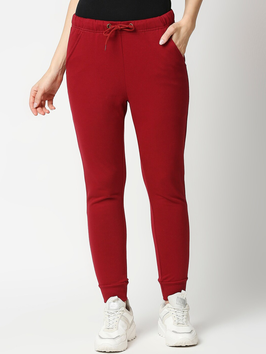 

Bewakoof Women Maroon Solid Joggers