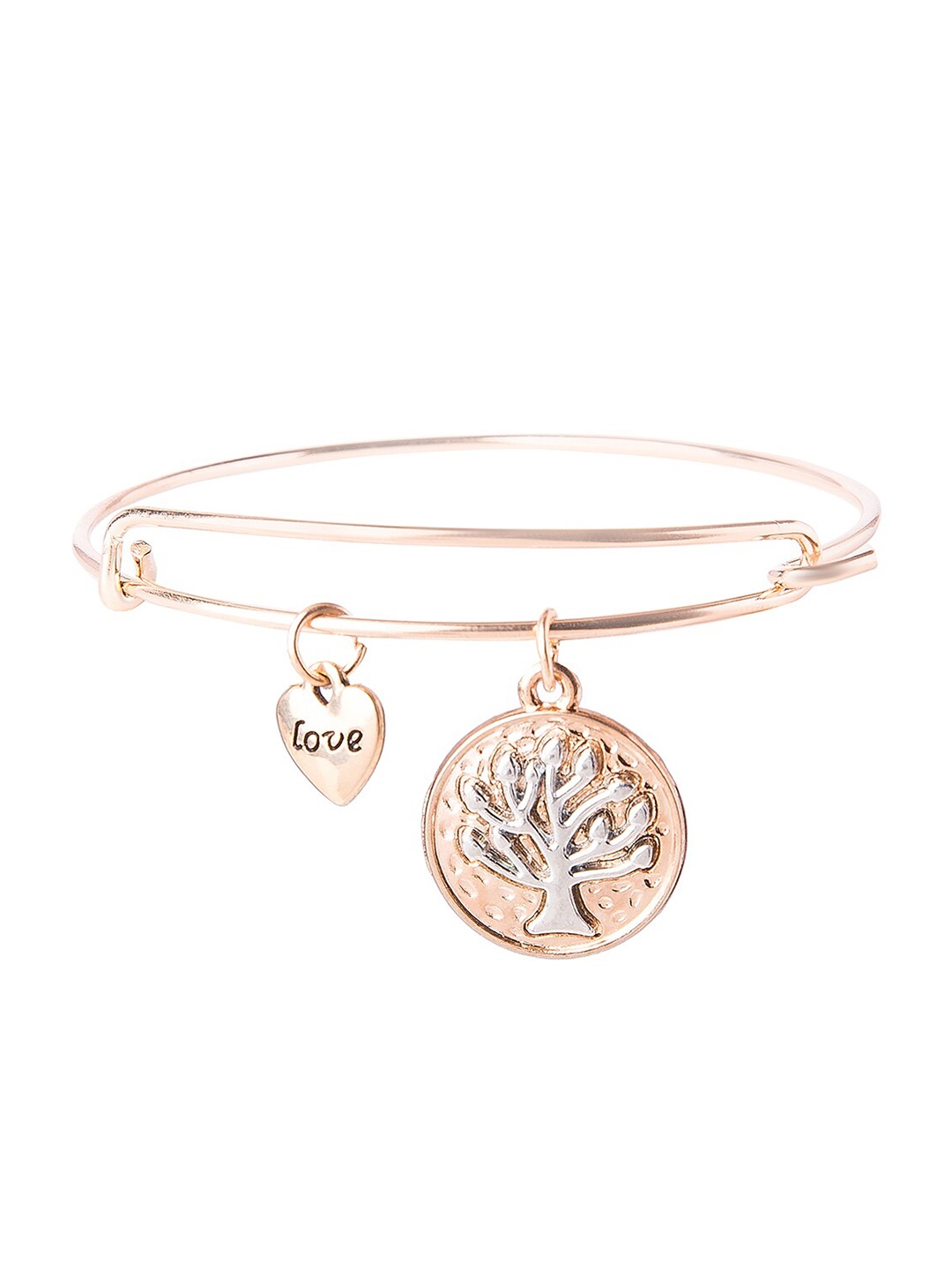 

Moon Dust Women Gold-Plated & Silver-Toned Brass Charm Bracelet